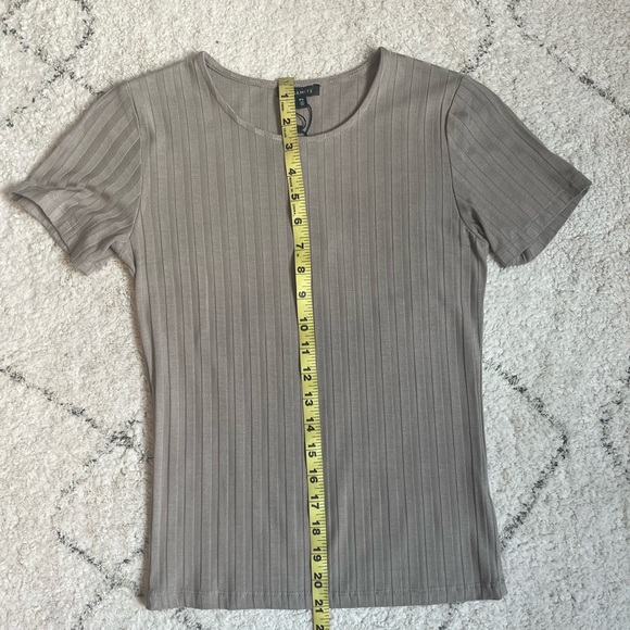 Dynamite Tan Ribbed Short Sleeve Top - Picture 7 of 7